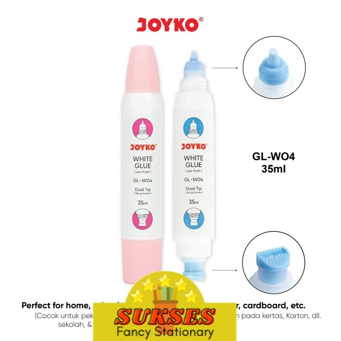 

Liquid Glue Lem Kertas Cair Joyko GL-W04 35ml Dual Tip