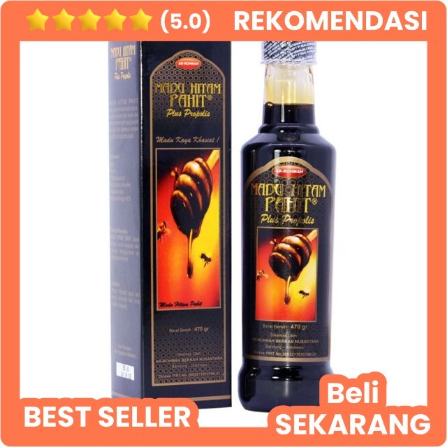 

madu Hitam pahit plus propolis Ar Rohmah 470gr