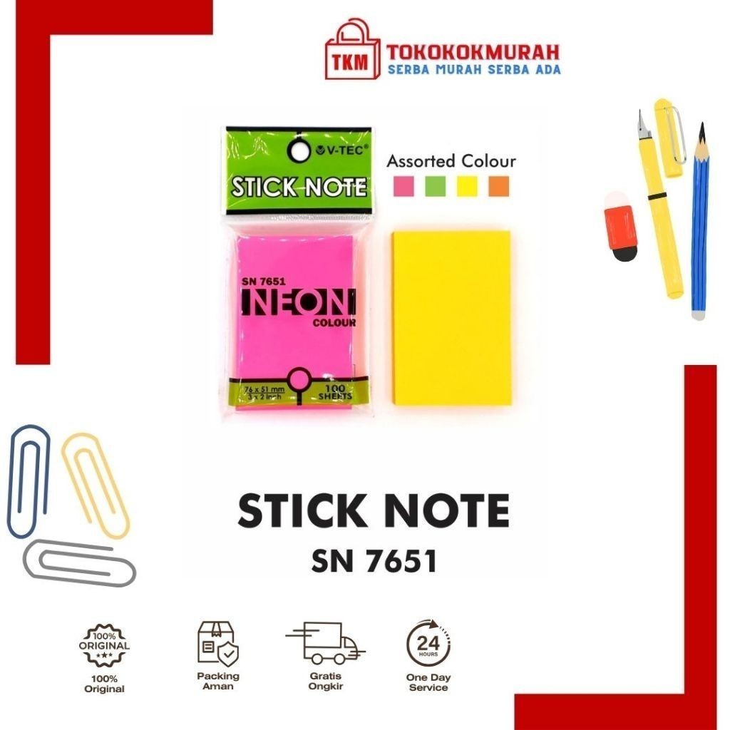 

V-TEC STICKY NOTES SN 7651