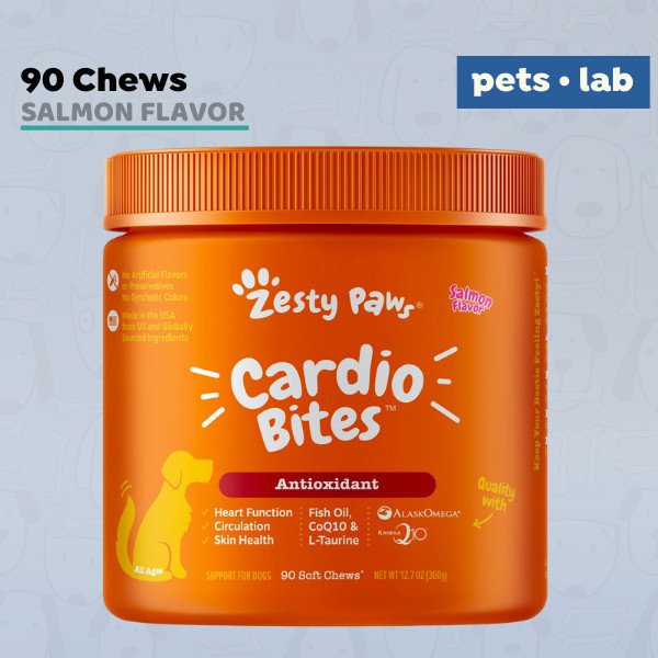 Zesty Paws Cardio Bites Heart Vitamin Jantung Anjing CoQ10 Hawthorn