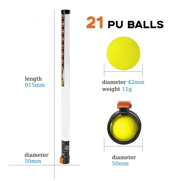 Golf Ball Picker Tube Transparant Plastic Tabung Pemungut Bola Golf
