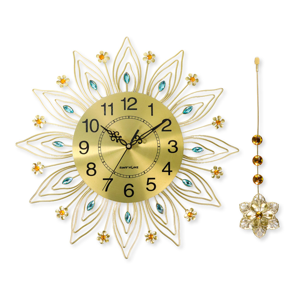 Jam Dinding Bulat Quartz Clock Geometric Pendulum 44CM Jam Hiasan Dinding Geometric Pendulum Jam