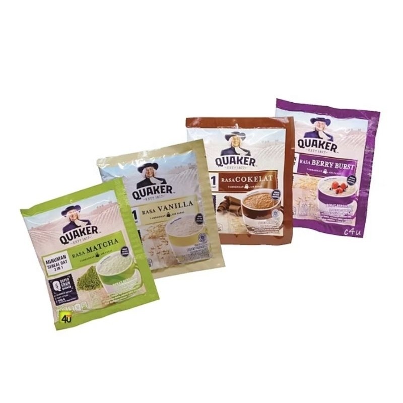 

Quaker oatmel sachet 25gr Coklat/vanila (3pcs)