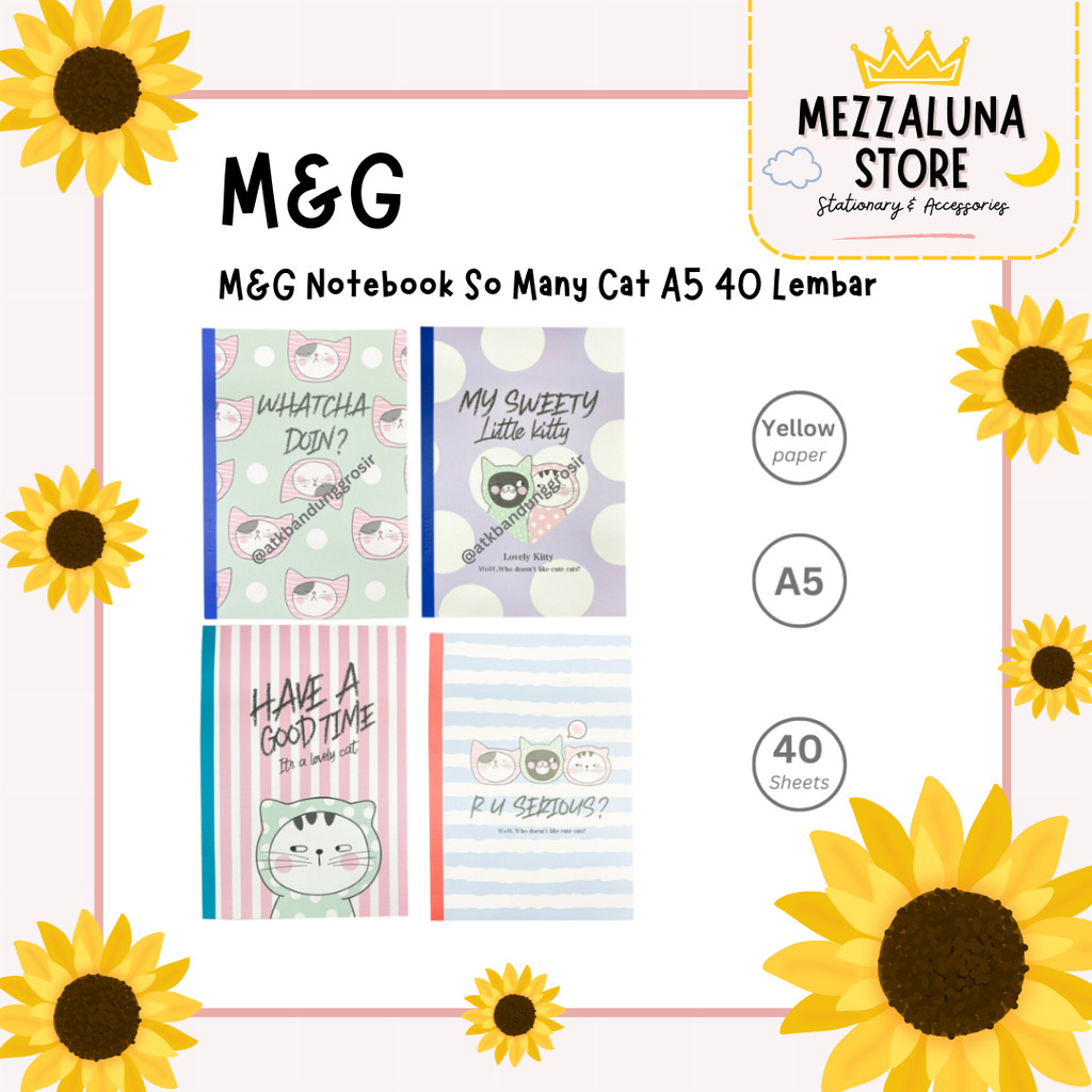 

M&G Notebook So Many Cat A5 40 Lembar Buku Tulis So Many Cats APNBC018