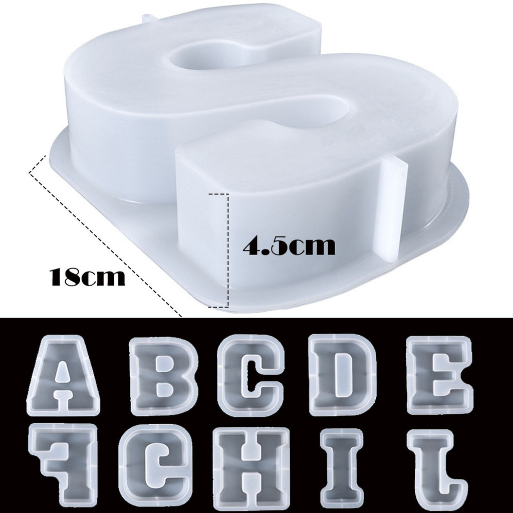 

Large 26 Capital Letters Silicone Mold for DIY UV Epoxy Resin Mold Birthday Wedding Party Decorate Jewelry Making