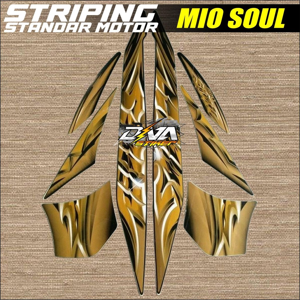 STIKER STRIPING MIO SOUL 2010 HITAM