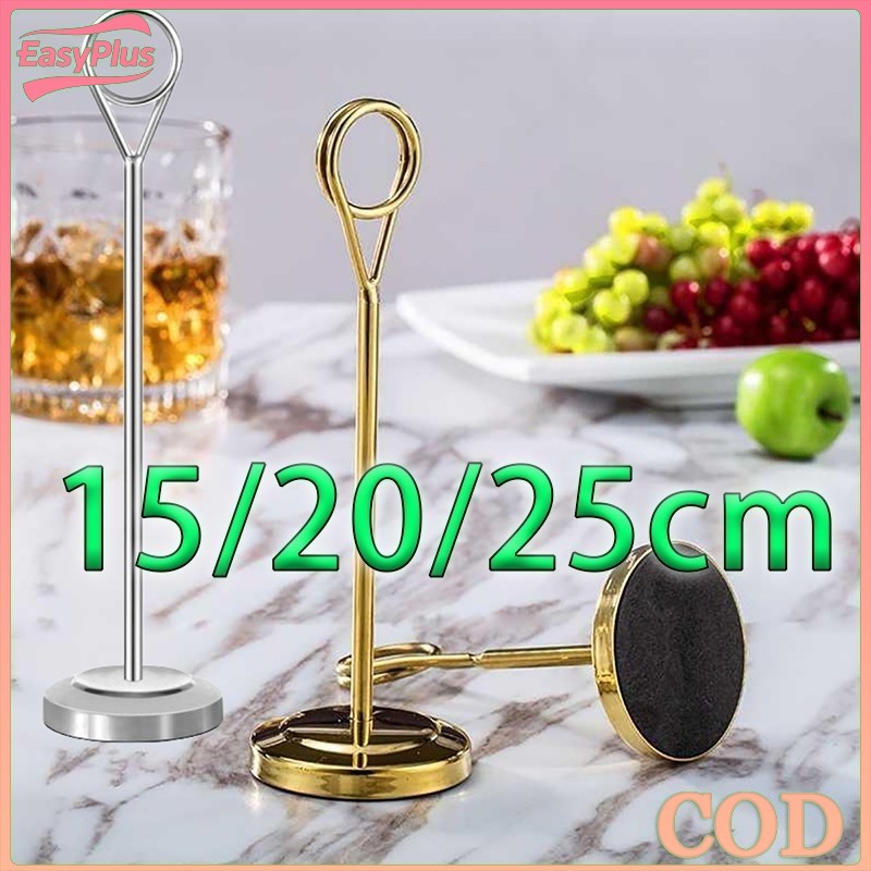 

Tiang Nomor Meja Stainless Menu Stand Table Number Holder Stand Tatakan Holder Foto Price Tag COD