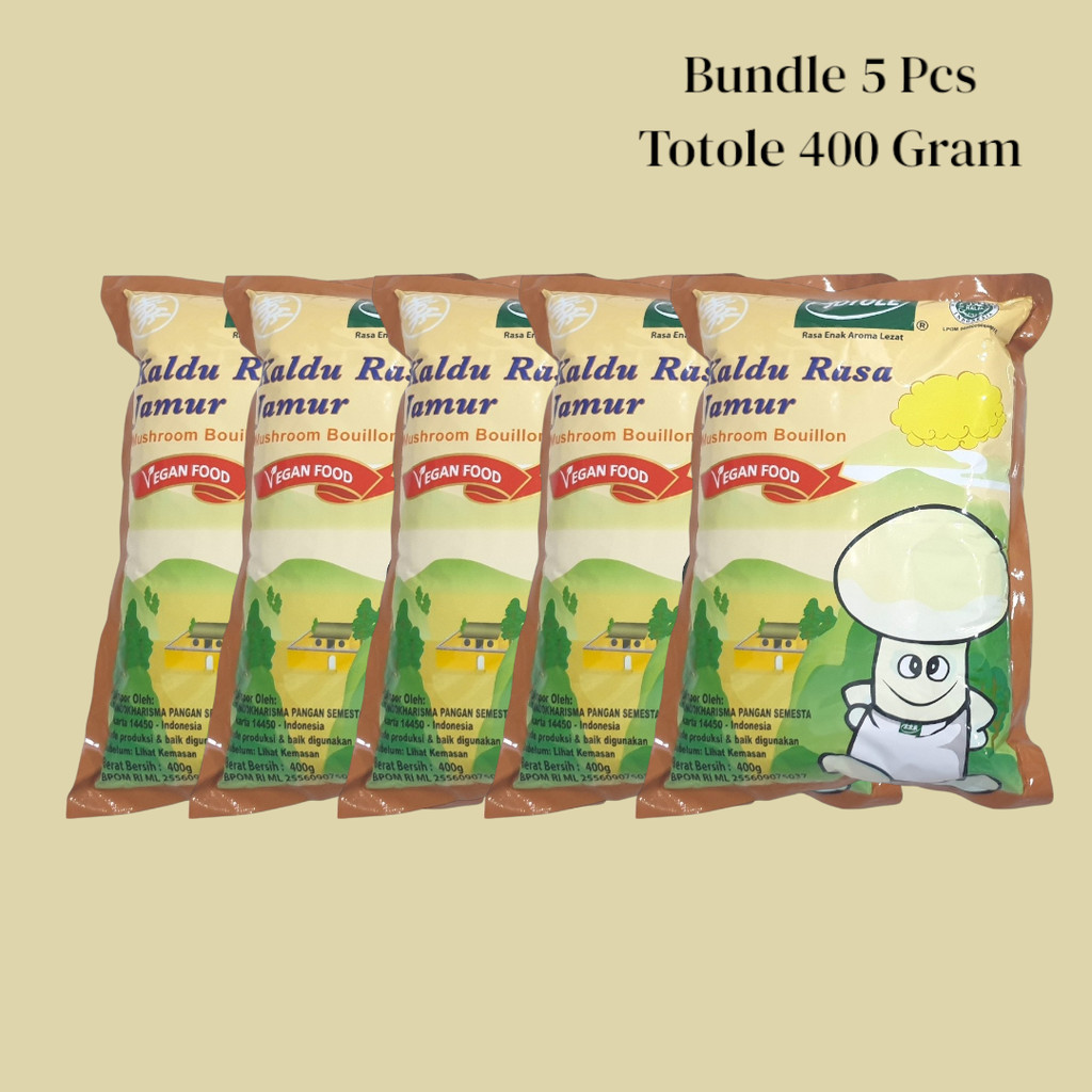 

Bundle 5 Pcs - Totole Kaldu Jamur 5x400Gram / Penyedap Rasa Jamur / Granulated Mushroom Bouilon