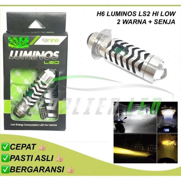 Lampu led ls2 luminos h6 putih kuning - -, -