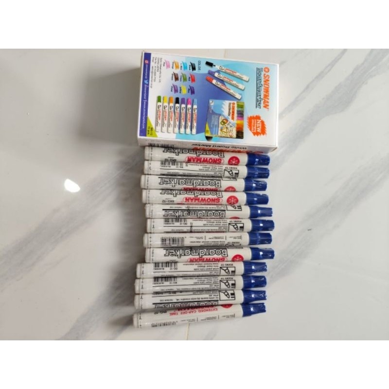 

JAMIN MURAH !!!Spidol Snowman Boardmarker/Papan Tulis BG-12 perBOX isi 12Pcs(BISA LANGSUNG ORDER)