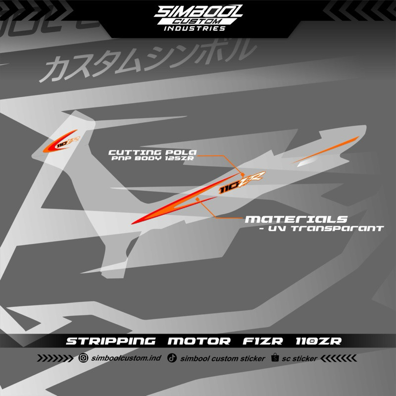 Stripping f1zr 110zr pnp body 125zr  Materials Maxdecal Uv Transparant
