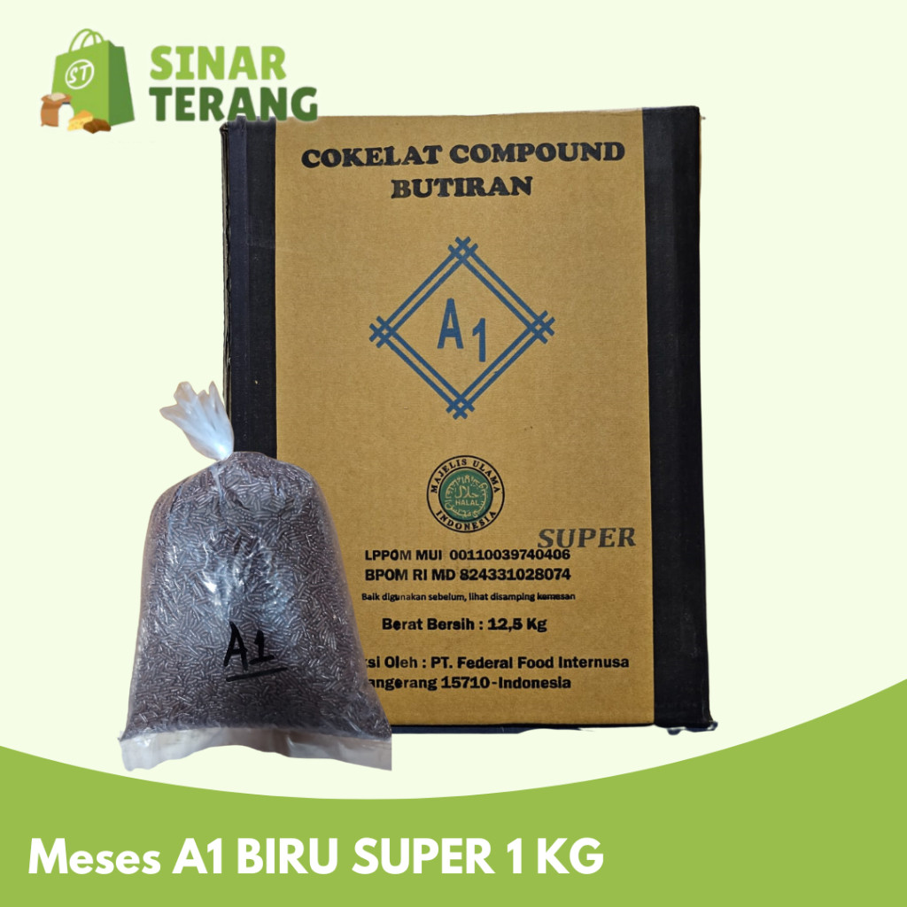 

Coklat butir meses Elmer A1 biru Super