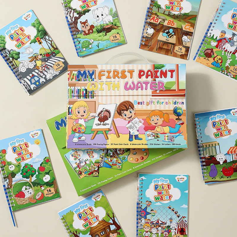 

Buku mewarnai A6 dengan cat air sendiri buku mewarnai grafiti pabrik pengiriman langsung lintas batas buku melukis kognitif anak usia dini