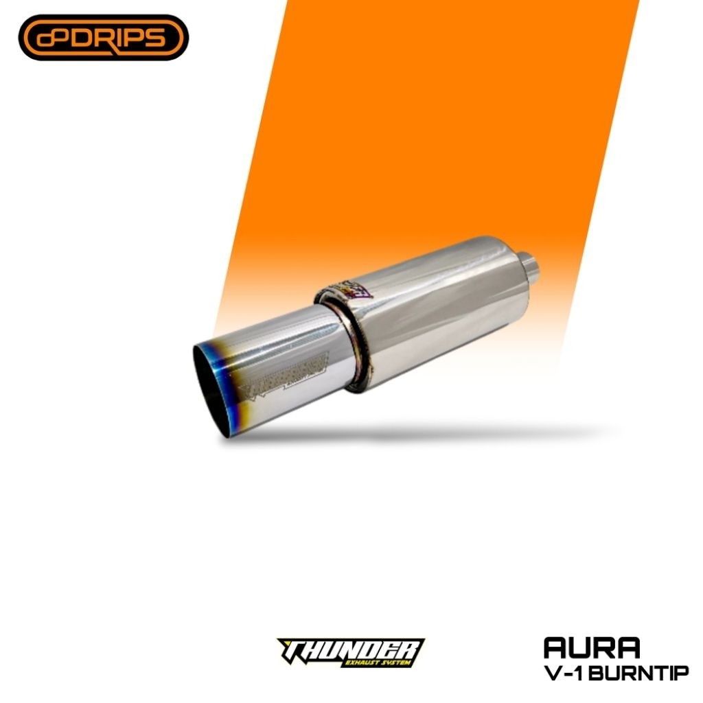 KNALPOT MOBIL THUNDER EXHAUST SYSTEM AURA V-1 BURNTIP SSS