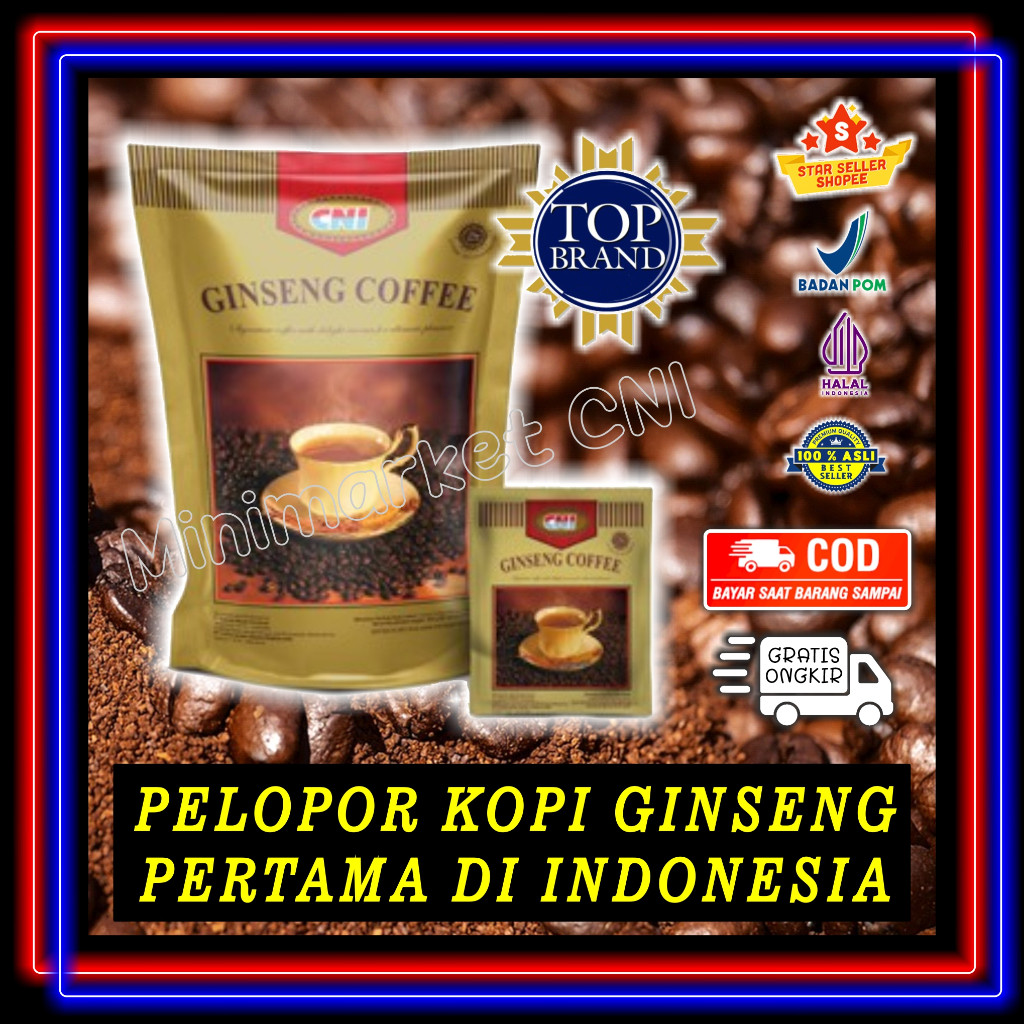 

New Ginseng Coffee C N I Ginseng Kopi Pertama di Indonesia Dengan Aroma Yang Khas dan Cita Rasa Yang Nikmat Untuk Pecinta KopiPremium