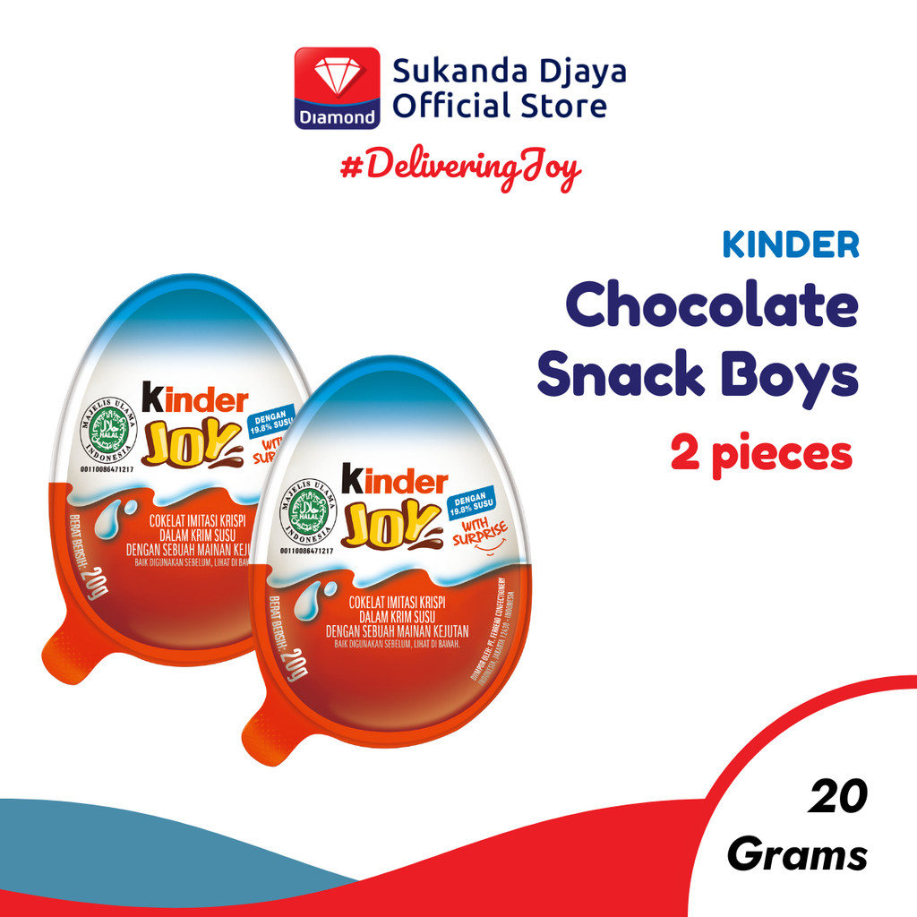 

Kinder Joy Boys Chocolate Snack 20 gr - Twin Pack