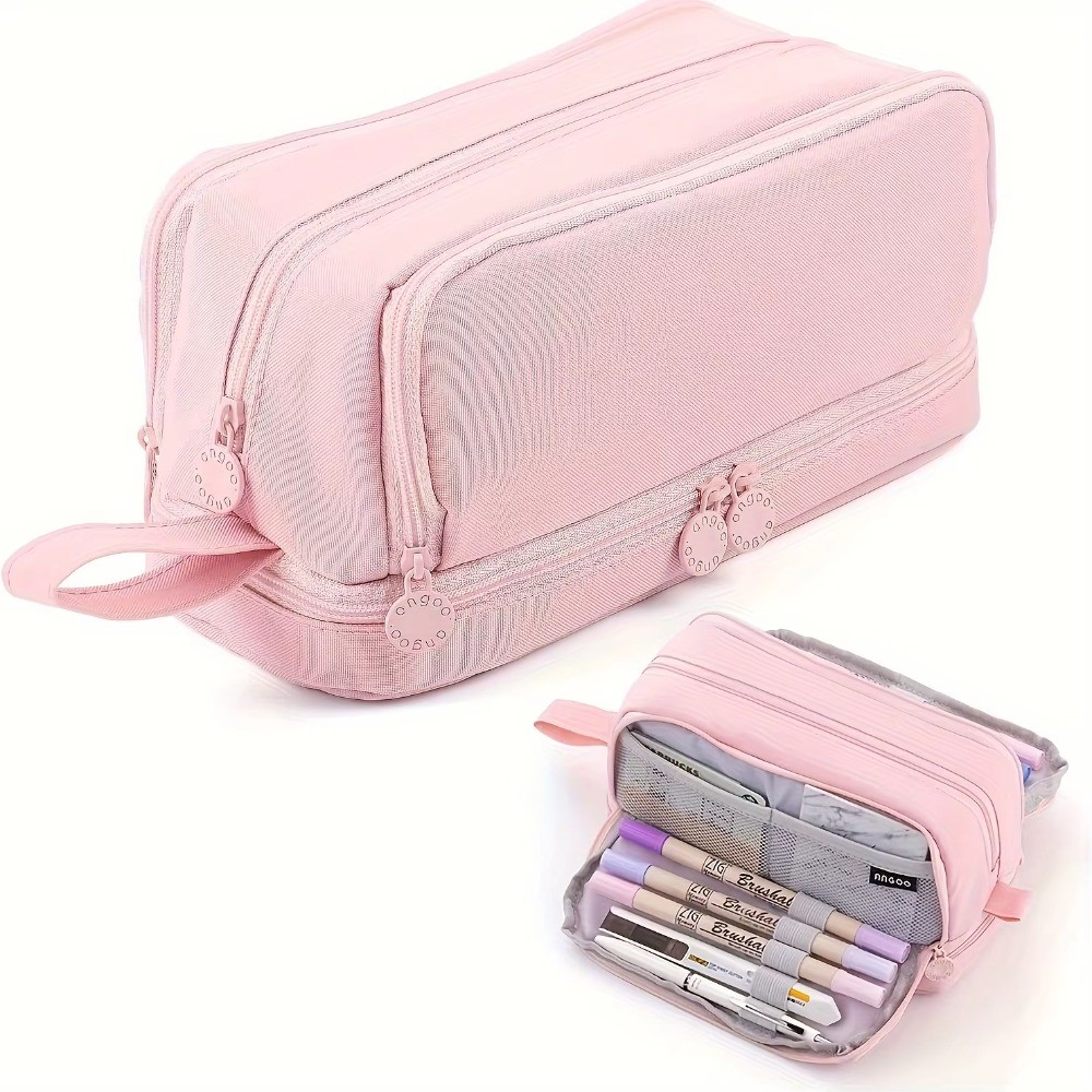

3/4 Compartment Pencil Case Large Capacity Multilayers Pen Bag Pen Divider Transparent Partition Stationery Organizer
