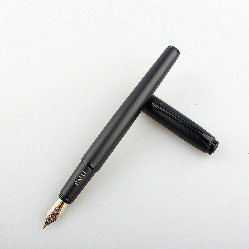 

Metal Pen 8001 Frosted Black Fountain Pen EF 0.38mm/F 0.5mm Nib Ink Writing Gift Pen Office School Supplies Stationary