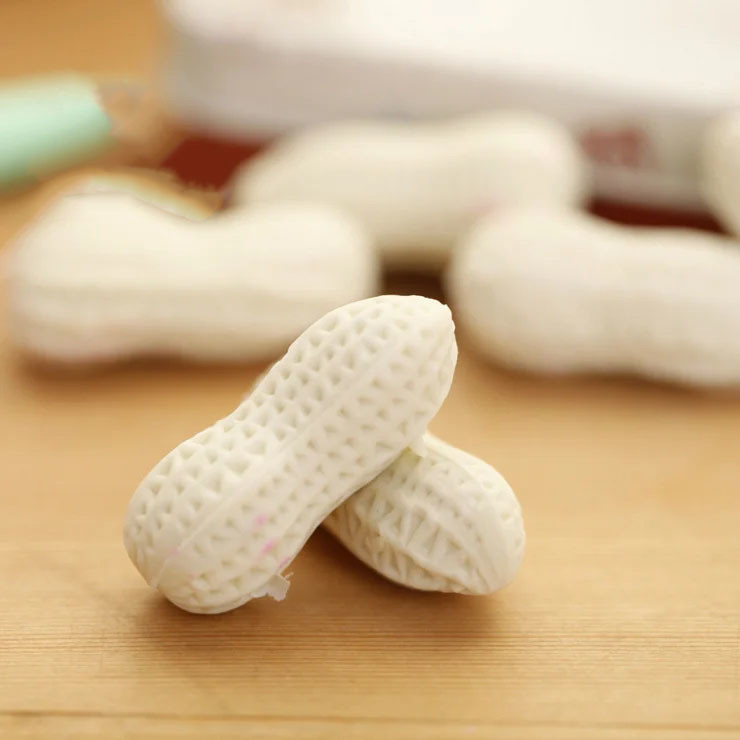 

1 Piece Cute Kawaii Peanut Eraser Rubber Korean Groundnut Stationery School Office Supply Novelty Kids Gift Creative Ellen Brook