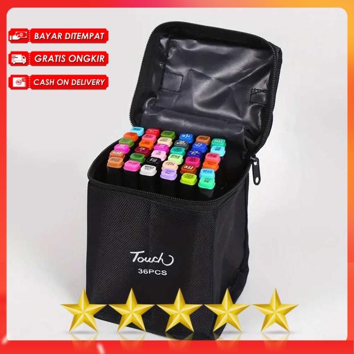 

Toddi Set Spidol Dual Side Fine Art Brush Pen Art Marker Set - HL0270 - 36pcs