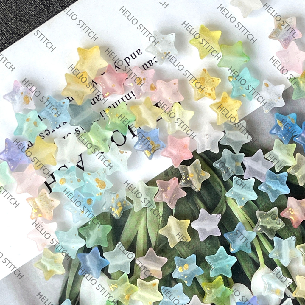 10 gr Manik-manik Akrilik Gold Dust - Bintang Star MINI 10 mm