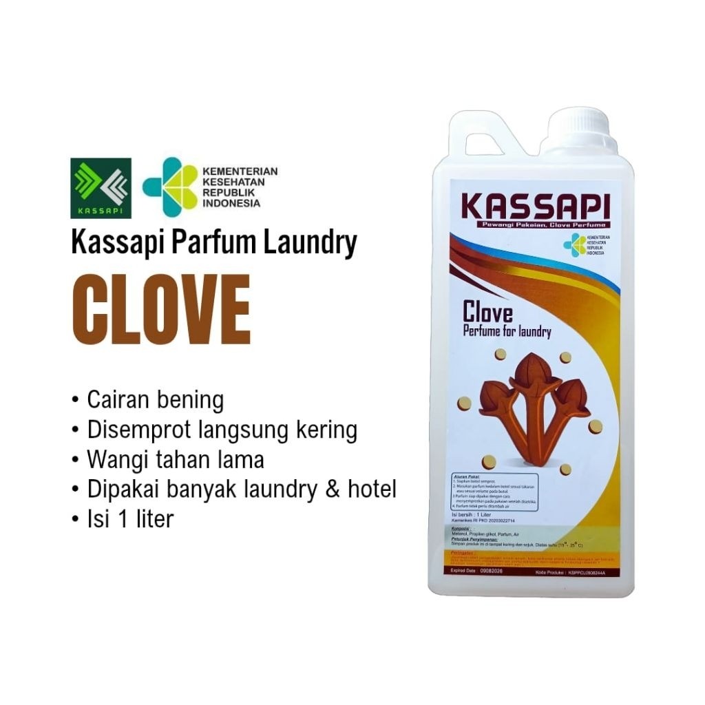 KASSAPI PARFUM LAUNDRY CLOVE - Pewangi Laundry Kassapi Aroma Clove 1 Liter