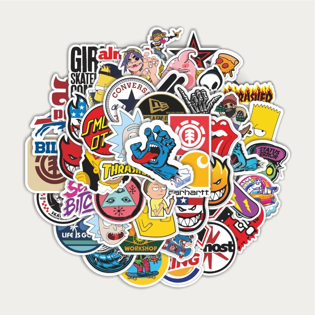 

Sticker Pack Stiker Logo Skateboard versi 1 | Sticker TUMBLR | Stiker LAPTOP KOPER HELM