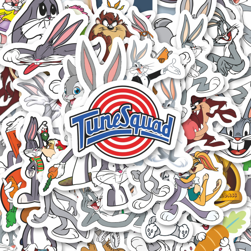 

100PCS Lucu Stiker Kartun Bugs Bunny Stiker Aesthetic Stiker Anti Air Stikers Berperekat Waterproof sticker decal buat Motor Helm Buku Journal Koper Casing HP Laptop Botol Minum Hadiah anak