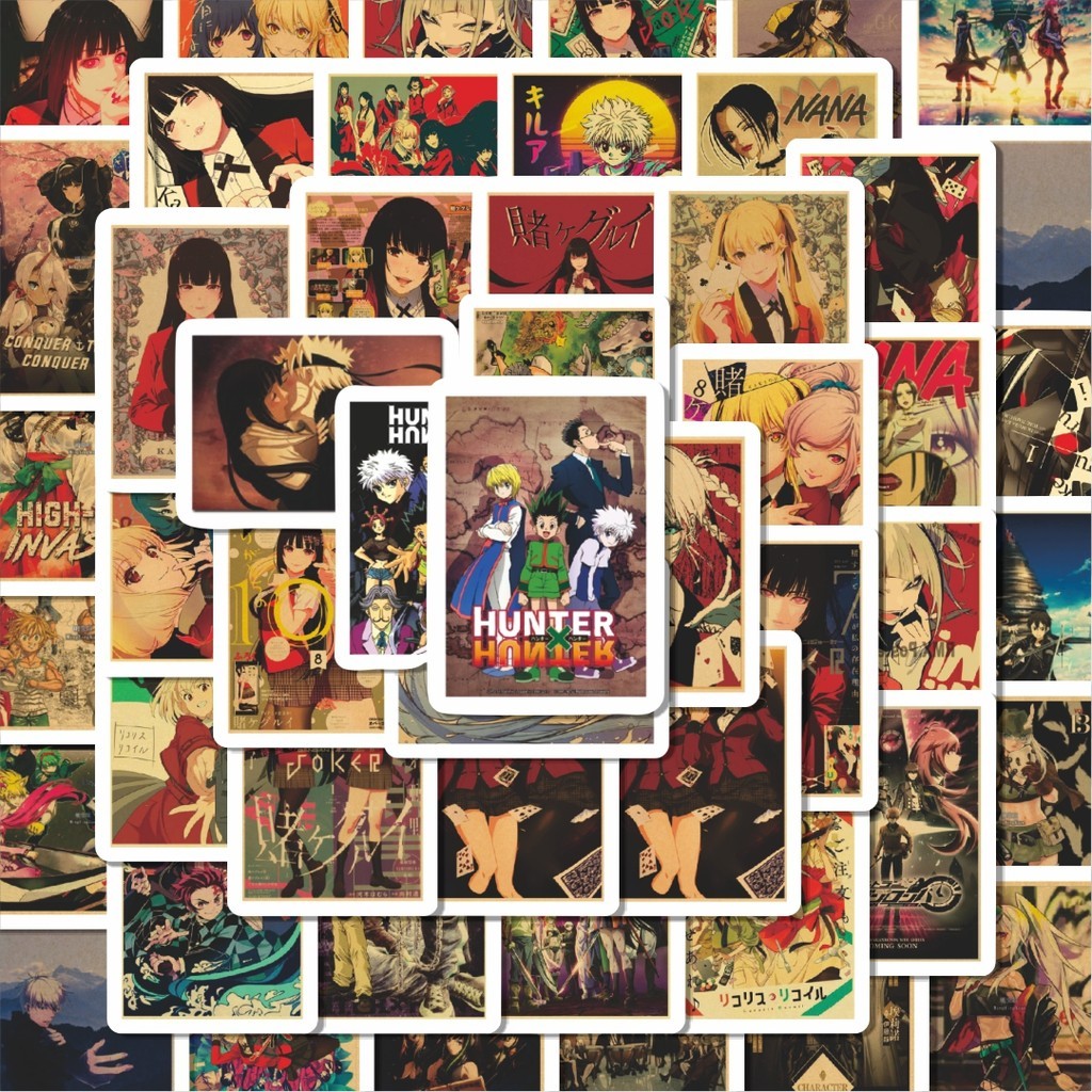 

100PCS Lucu Stiker Poster Kertas Kraft Motif Kartun Anime Stiker Aesthetic Stiker Anti Air Stikers Berperekat Waterproof sticker decal buat Motor Helm Buku Journal Koper Casing HP Laptop Botol Minum Hadiah anak