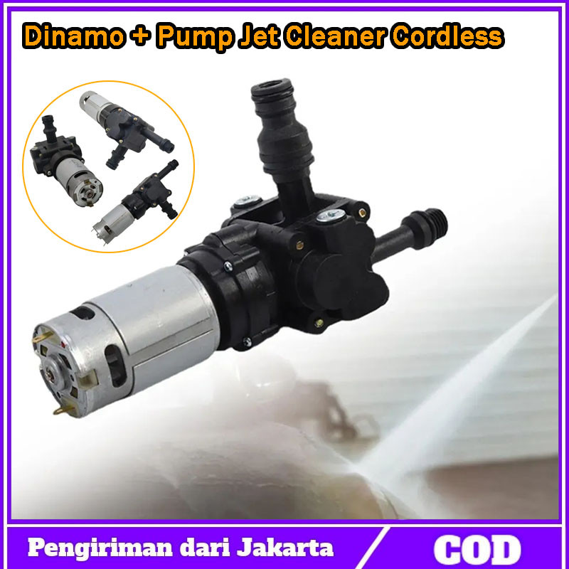 【siap】Dinamo Mesin + Pump Jet Cleaner Cordless Pompa Semprot semprotan air Portable baterai Penyerap