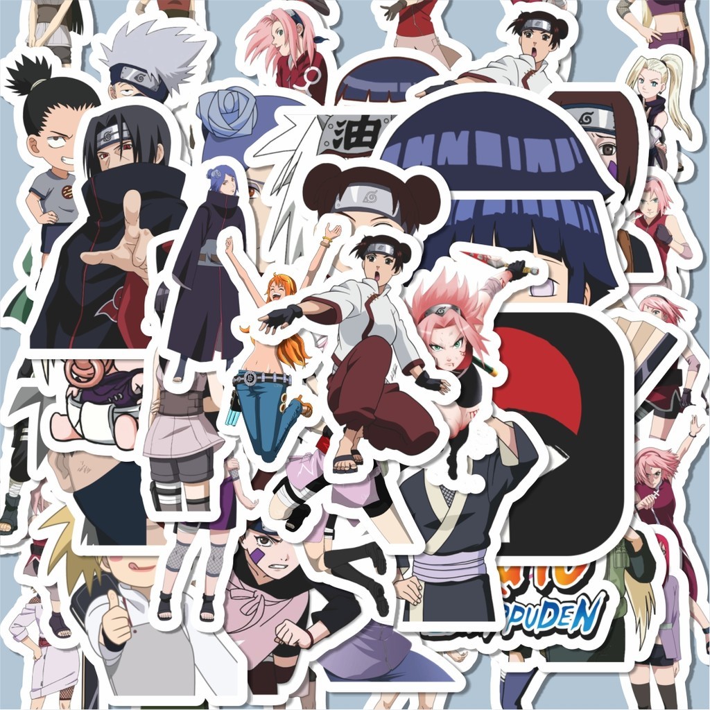 

100PCS Lucu Stiker Anime Naruto Stiker Aesthetic Stiker Anti Air Stikers Berperekat Waterproof sticker decal buat Motor Helm Buku Journal Koper Casing HP Laptop Botol Minum Hadiah anak