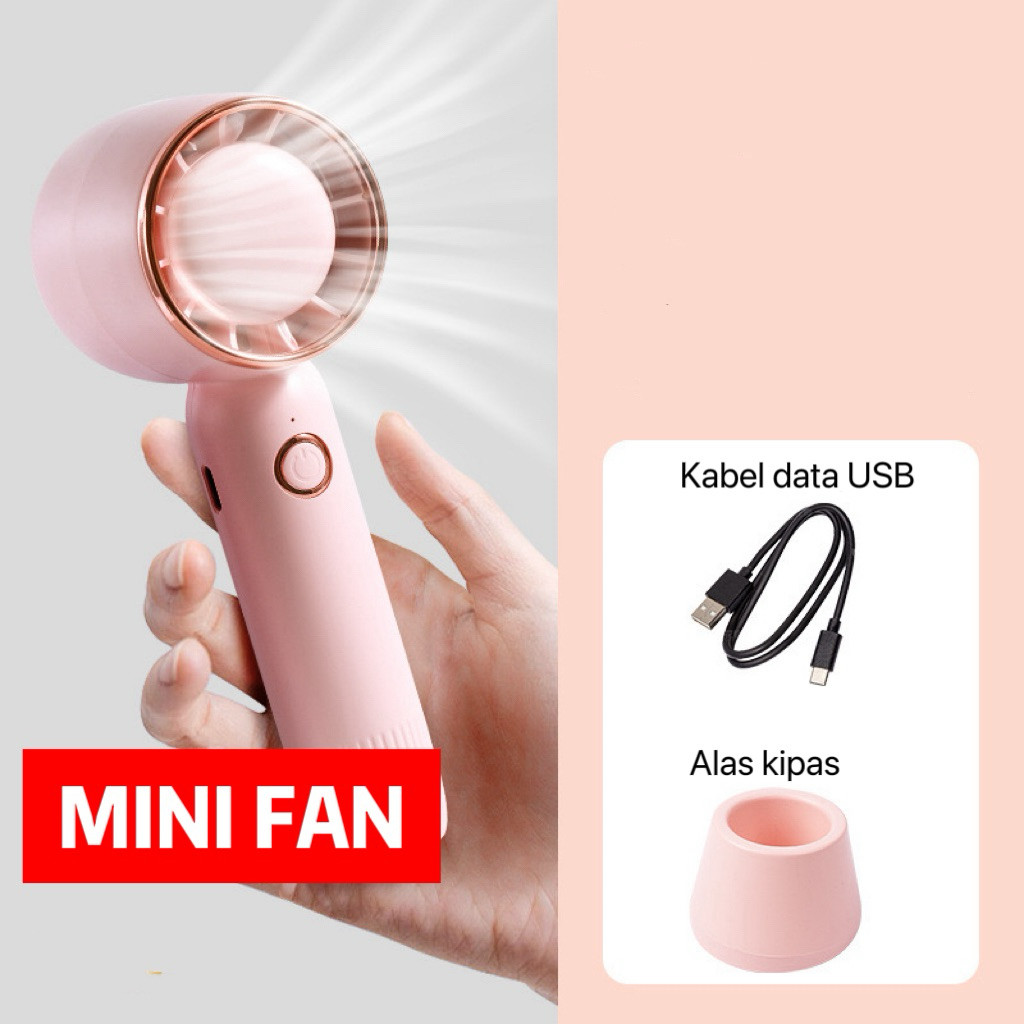 Kipas Mini Genggam Kecil Portable Kipas Tanpa Bilah Turbin Angin Besar Dapat Di Isi Ulang USB