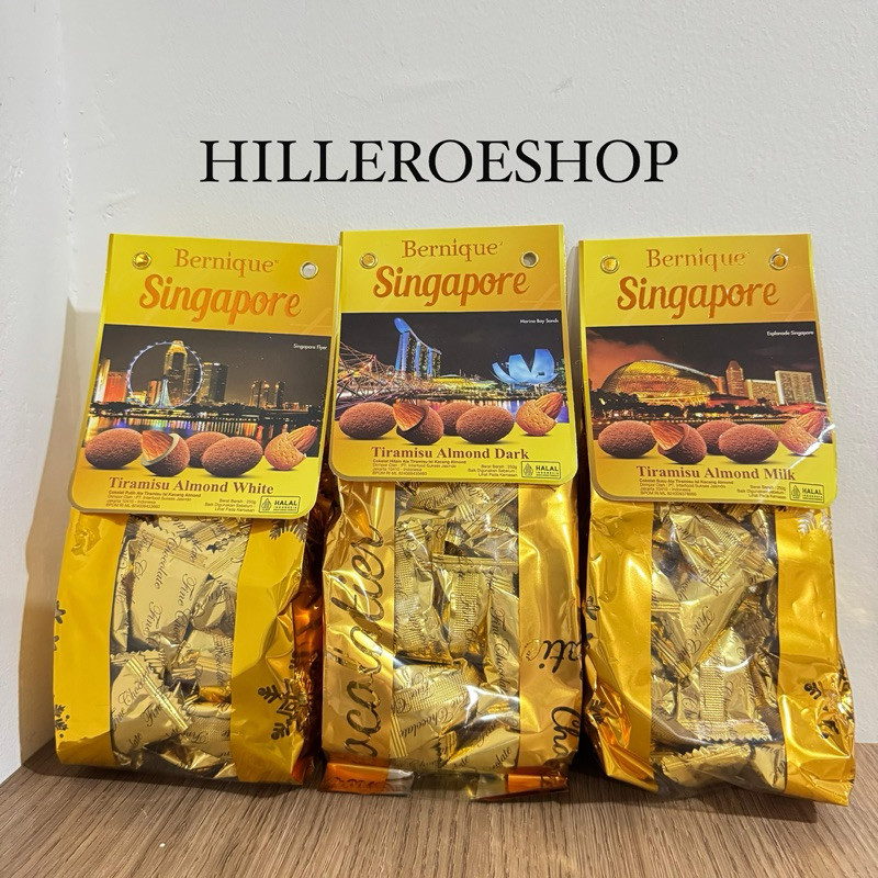 

COKLAT BERNIQUE SINGAPORE TIRAMISU 250GR COKELAT IMPORT CHOCOLATE MILK WHITE DARK 250GRAM