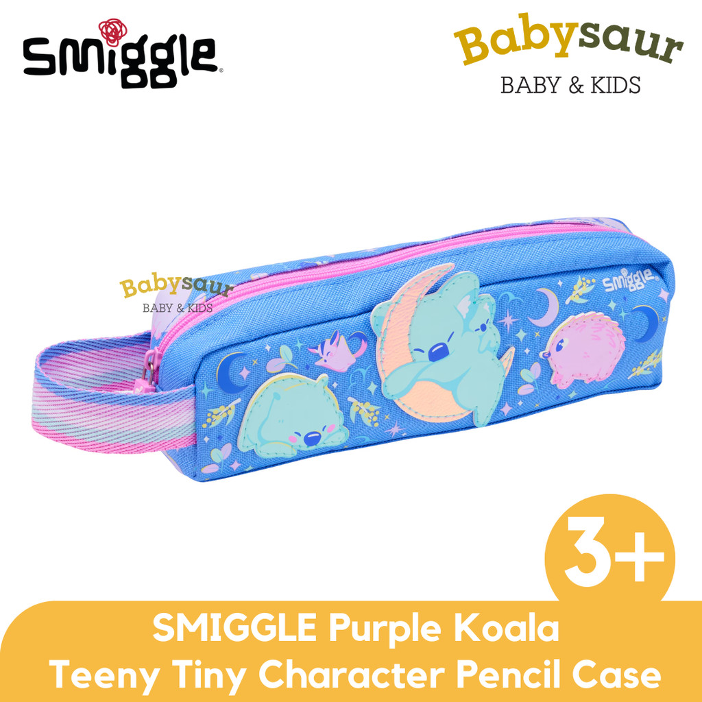 

SMIGGLE 100% Original Purple Koala Teeny Tiny Character Pencil Case Peralatan Sekolah Tempat Pensil Anak Perempuan