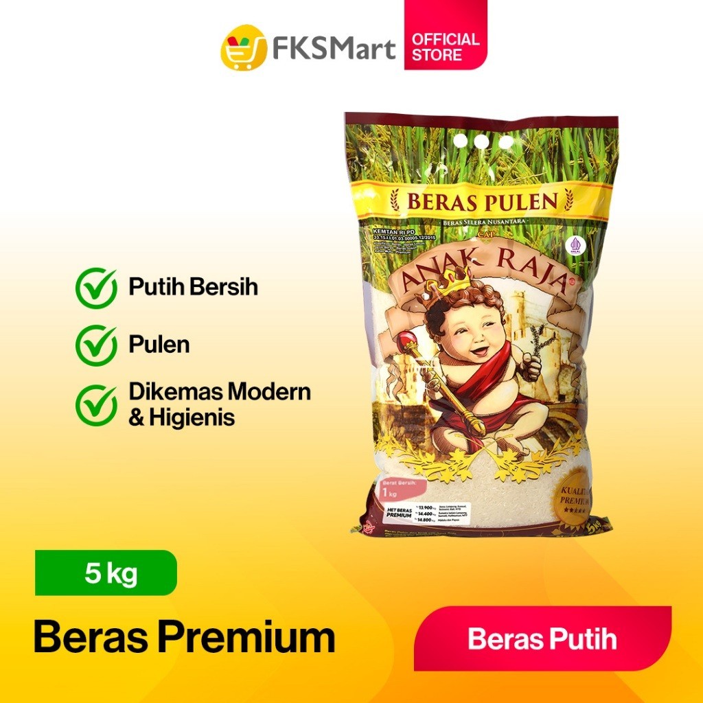

Anak Raja Beras Super Pulen Enak 5 kg