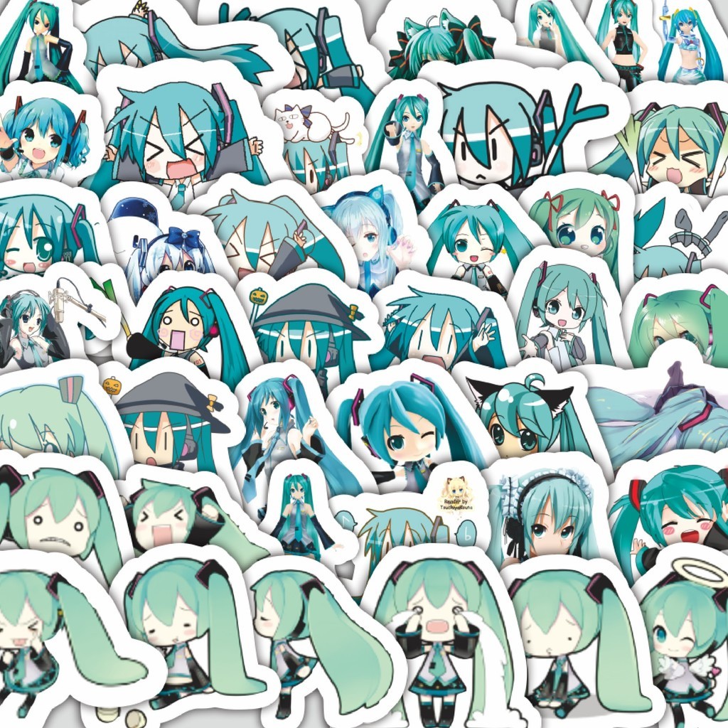 

Stiker Cutting Pack Stiker Anime Hatsune Miku Isi 100Pcs Series Aesthetic Lucu Keren Untuk Koper Bahan Vynil