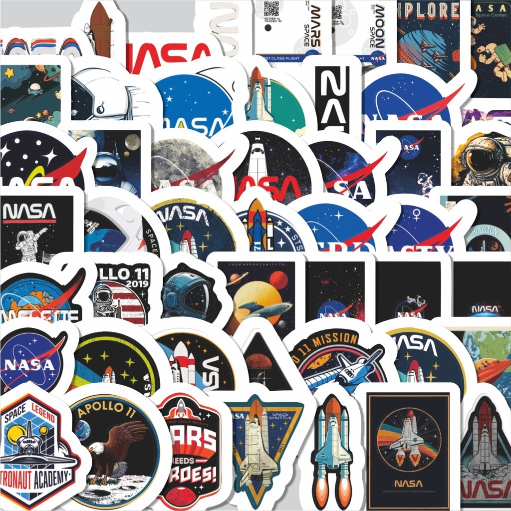 

Stiker Cutting Pack Stiker Logo Nasa Isi 100Pcs Series Aesthetic Lucu Keren Untuk Koper Bahan Vynil