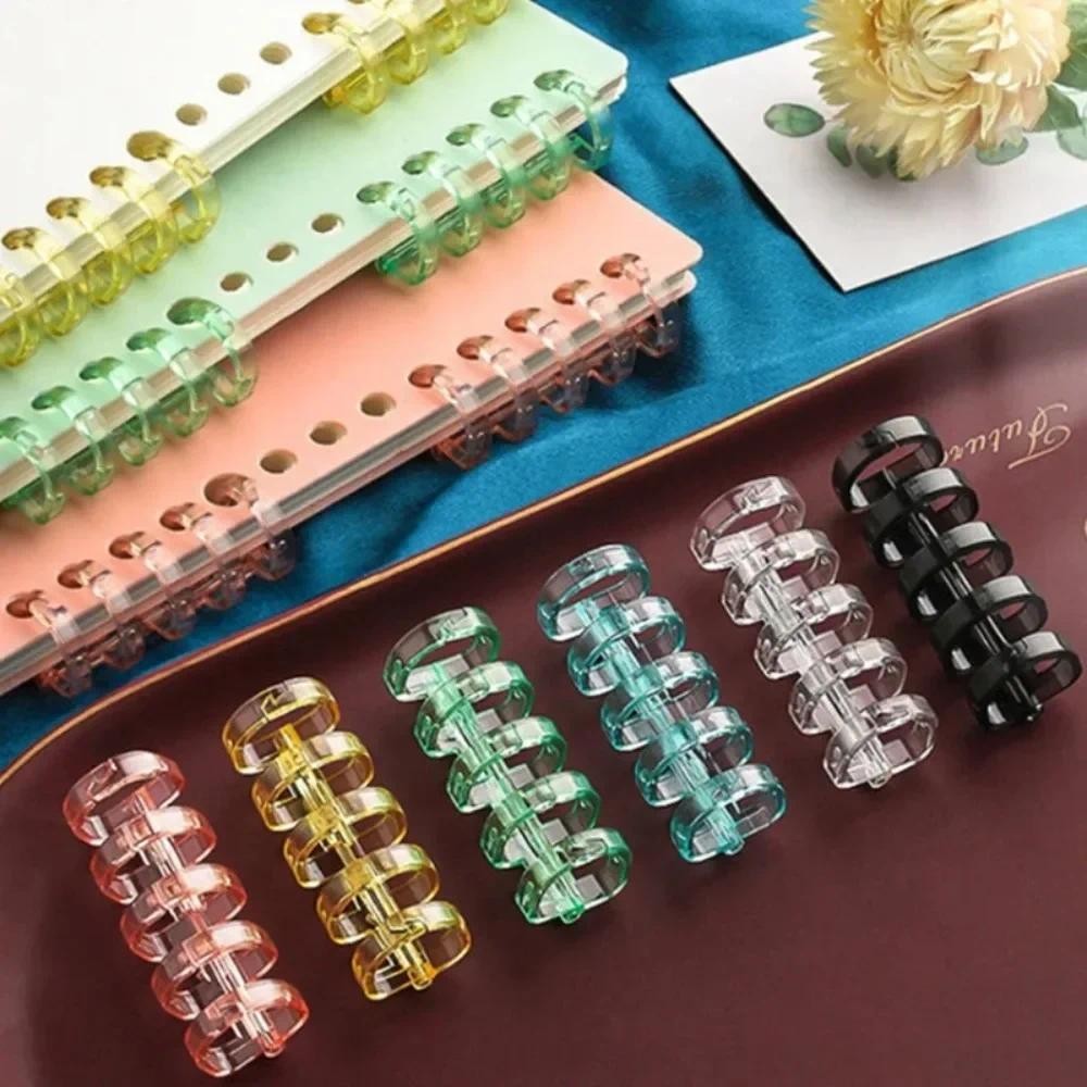 

10pcs 5 Holes Circles Ring Binding Ring for Loose-leaf Notebook Binder Album Scrapbook Paper Files Spiral Binding Clips