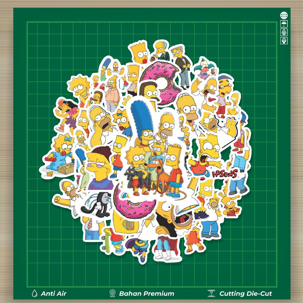 

HOT 50 PCS STIKER Sticker The Simpsons Sticker Stiker Fashion Cars Decal Dingin Kartu Album Custom Vinyl Anti Air- Sticker Aesthetic Buku Journal Koper Casing HP Tablet Laptop Helm Motor Botol Minum