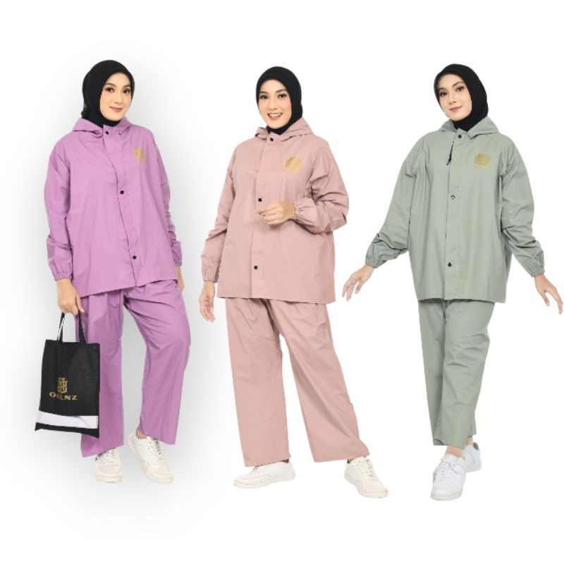 Orenz Jas Hujan Setelan Terbaru Bahan PVC 0.25 Tebal Lentur Anti Rembes