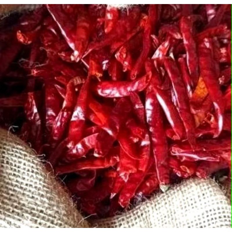 

Cabe Kering Teja India Grade A 1Kg Tanpa Tangkai Super Pedas / Cabai Kering
