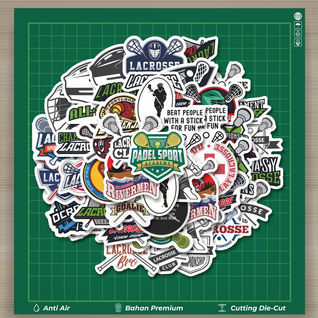 

HOT 50 PCS STIKER Stiker Lacrosse Sport [Permainan Olahraga Lacrosse] Stiker Fashion Cars Decal Dingin Kartu Album Custom Vinyl Anti Air- Sticker Aesthetic Buku Journal Koper Casing HP Tablet Laptop Helm Motor Botol Minum