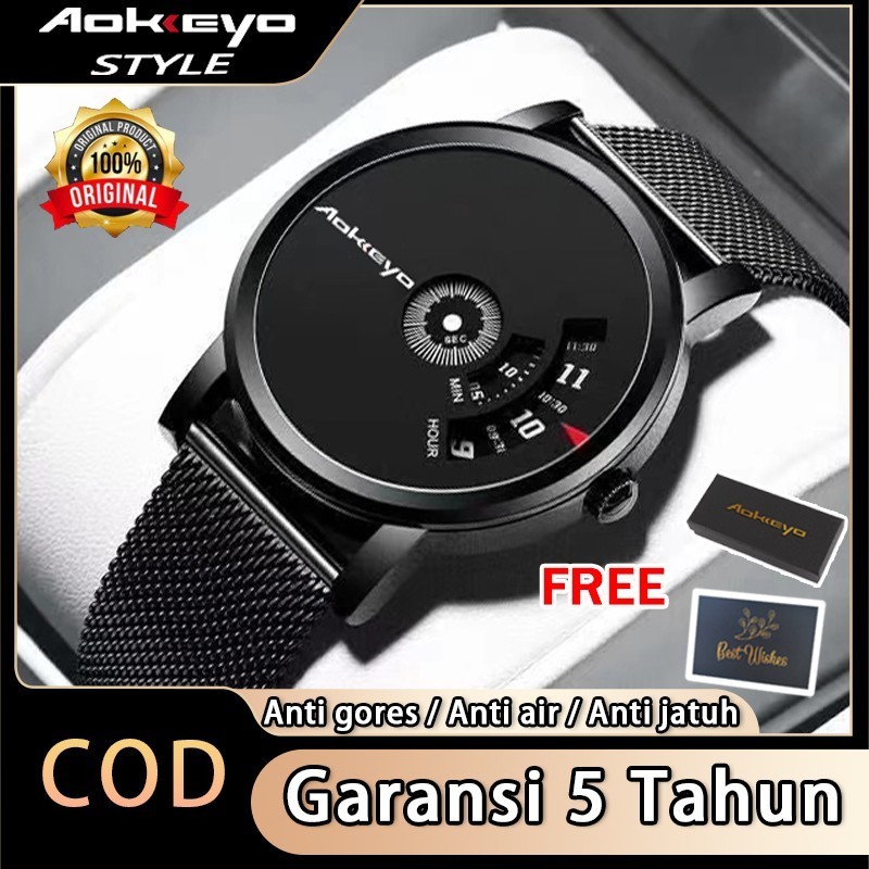 jam tangan pria AOKEYO S230 Jam Tangan Pria Anti Air ORI Luxury Bisnis Quartz Watch Free BOX And Kar