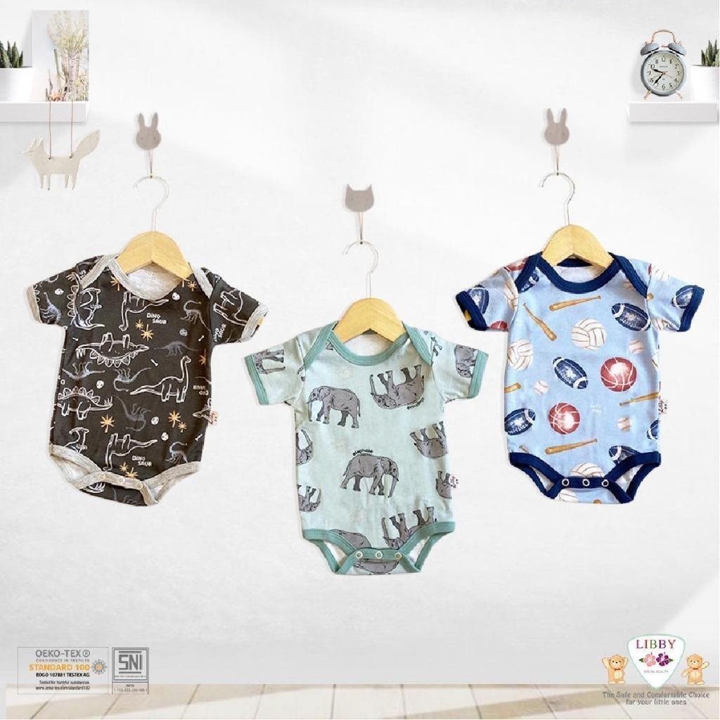 3Pcs Libby Jumper Segitiga Lengan Pendek anak 1 tahun Laki laki bbyknitwear Delona Kids