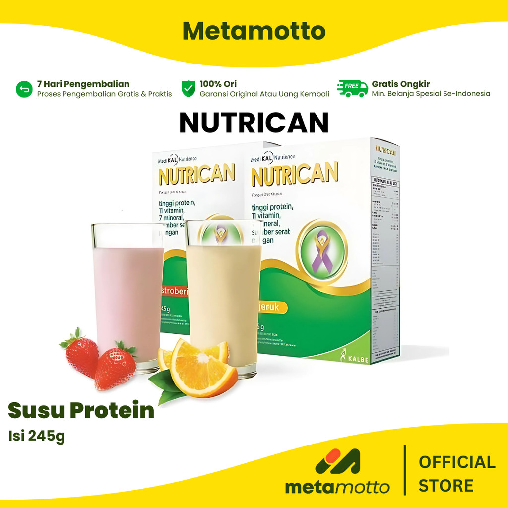 

Nutrican 245 Gr - Nutrisi Tinggi Energi & Protein - Metamotto