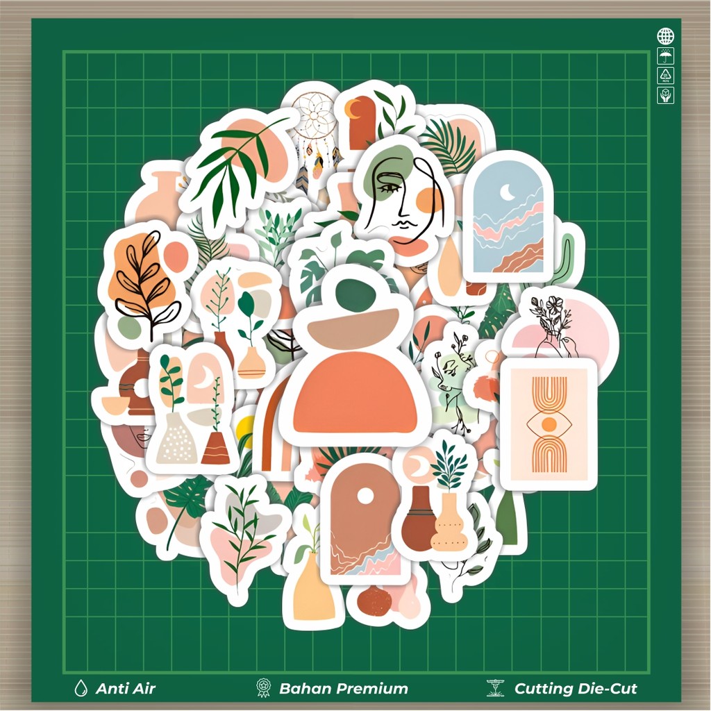 

HOT 50 PCS STIKER Stiker Seni Abstract Bohemian Stiker Fashion Cars Decal Dingin Kartu Album Custom Vinyl Anti Air- Sticker Aesthetic Buku Journal Koper Casing HP Tablet Laptop Helm Motor Botol Minum