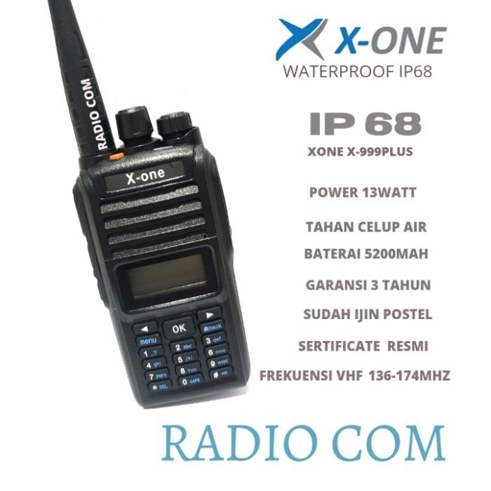 New HT X-ONE X999PLUS IP68 WATERPROOF SINGGLE BAND VHF WALKIE TALKIE HANDY TALKIEPremium