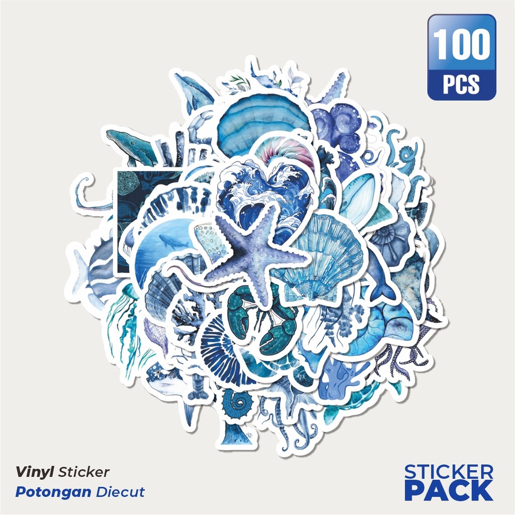 

Stiker Vinyl Stiker Magic Sea Series [Seri Laut Ajaib] Waterproof Aesthetic- Untuk Laptop, Motor, dan Helm - Paper Stationery Pack
