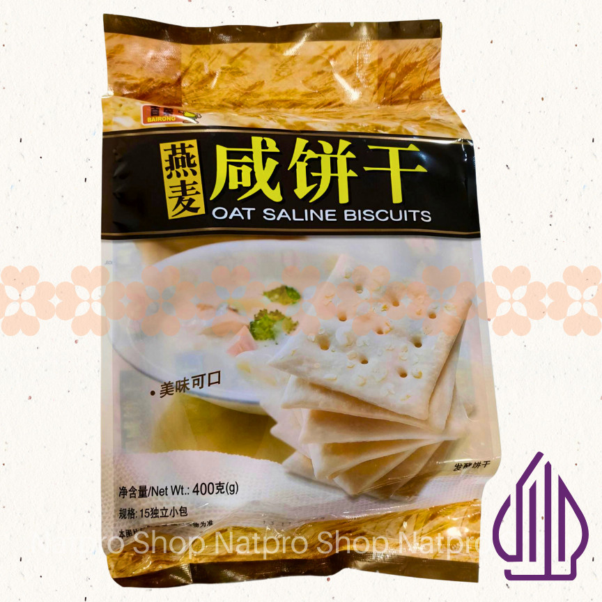 

[Bairong] Oat Saline Biscuits 400g – Biskuit Oat Gurih Rendah Gula | Camilan Sehat Kaya Serat HALAL