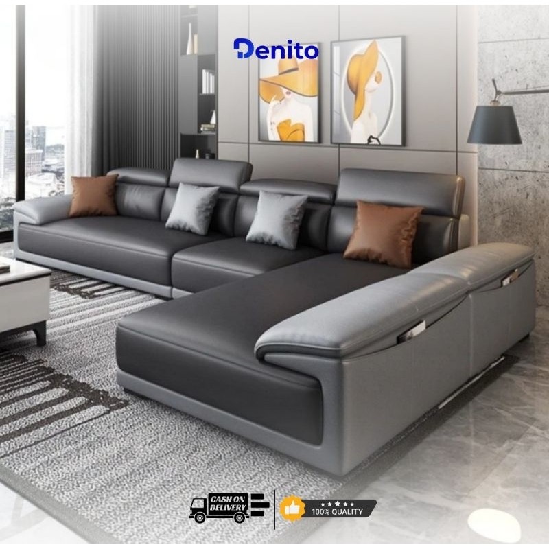 Sofa Ruang Tamu Kulit Mewah kualitas premium..